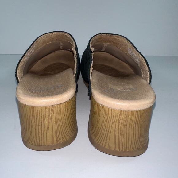 Dansko Giulia Clog Womens 39 (US 8.5-9) Black Milled Nubuck Slides Boho - Picture 4 of 13